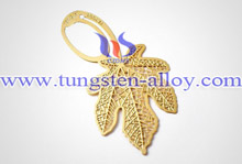 Gold plated tungsten alloy souvenir