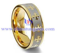 gold plated tungsten ring