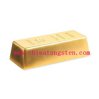 Gold-plate tungsten paperweight