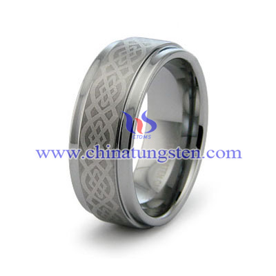 Gegraveerde Tungsten Ring