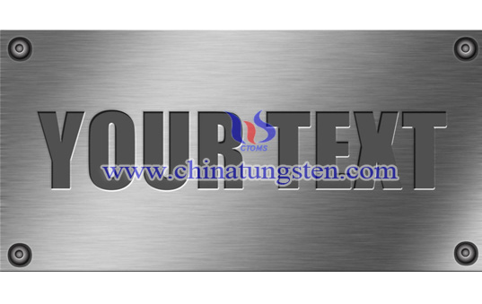 engraved tungsten nameplate image