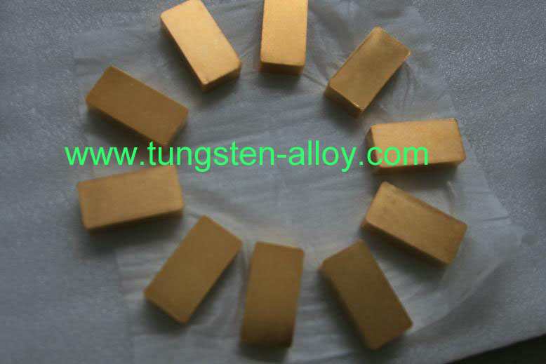 gold plate tungsten plate