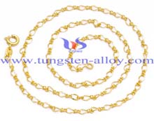 Gold plated tungsten alloy gold jewelry