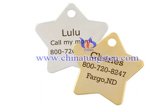 star tungsten dog ID tag image