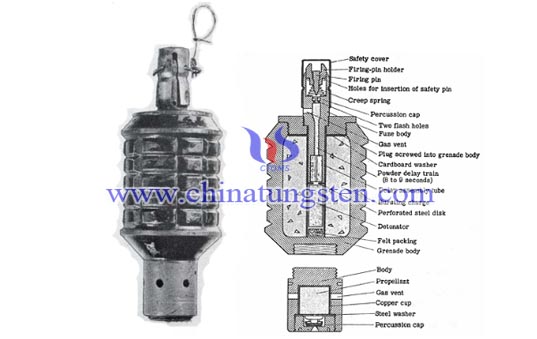 tungsten alloy grenade warhead image