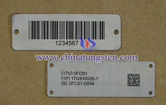 tungsten barcode asset tag image