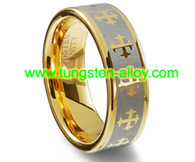 tungsten gold-plated ring