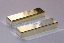 tungsten gold-plated paperweight