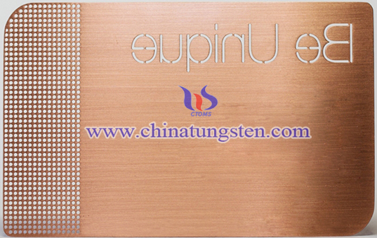 tungsten metal card for adult ceremony image