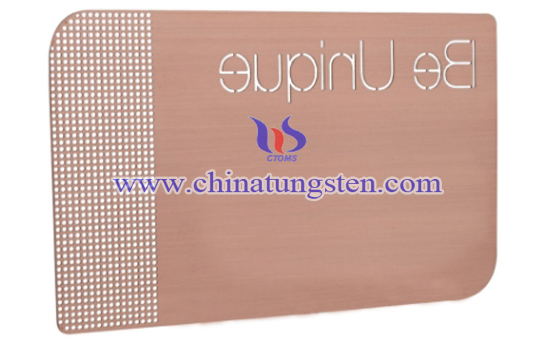 tungsten metal card for adult ceremony image