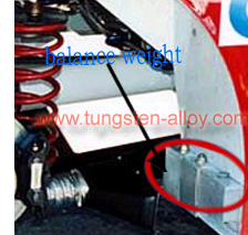 Tungsten lastro liga para o veículo