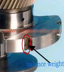 Tungsten lastro liga para o veículo