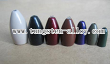 tungsten alloy bullet color fishing weights