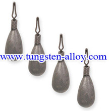 Water drop shape tungsten alloy