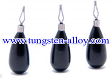 Water drop shape tungsten alloy