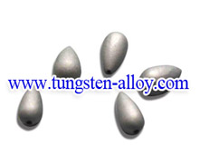 Water drop shape tungsten alloy