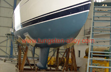 Tungsten alloy counterweight for sailboats